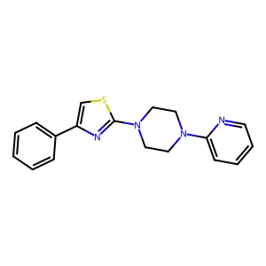 4-Phenyl-2-(4-pyridin-2-ylpiperazin-1-yl)-1,3-thiazole structure