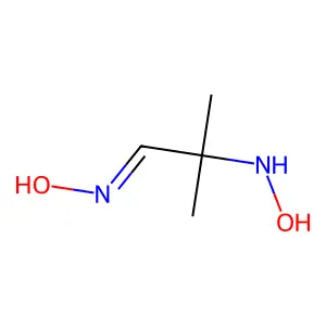 2-Hydroxyamino-2-methylpropanal oxime structure