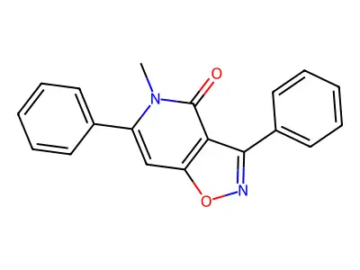 5-methyl-3,6-diphenylisoxazolo[4,5-c]pyridin-4(5H)-one structure
