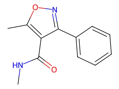 N,5-Dimethyl-3-phenyl-4-isoxazolecarboxamide structure