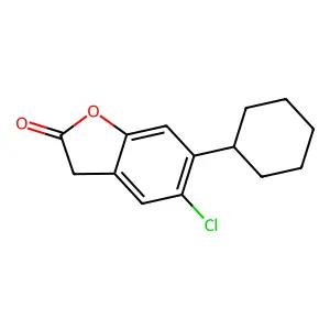 5-Chloro-6-cyclohexyl-2,3-dihydrobenzofuran-2-one structure