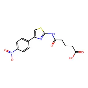 5-{[4-(4-Nitrophenyl)-1,3-thiazol-2-yl]amino}-5-oxopentanoic acid structure