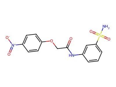 2-(4-nitrophenoxy)-N-(3-sulfamoylphenyl)acetamide structure