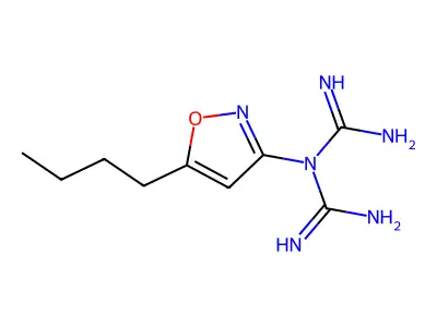 Imidodicarbonimidic diamide, N-(5-butyl-3-isoxazolyl)- structure