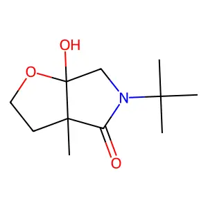 5-tert-Butyl-6a-hydroxy-3a-methyl-hexahydro-furo[2,3-c]pyrrol-4-one structure