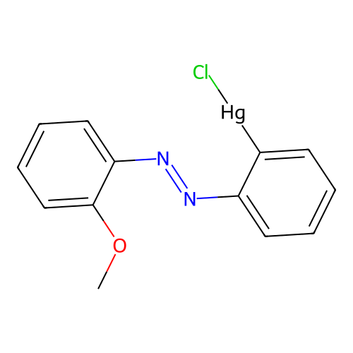 Chloro-[2-[(2-methoxyphenyl)diazenyl]phenyl]mercury structure