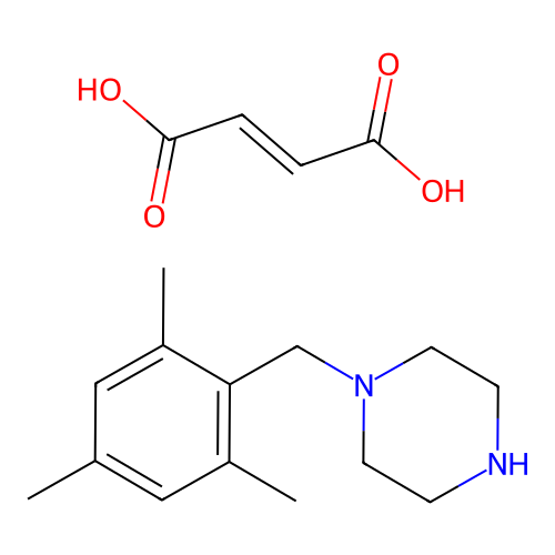 Piperazine, 1-((2,4,6-trimethylphenyl)methyl)-, (Z)-2-butenedioate (1:1) structure