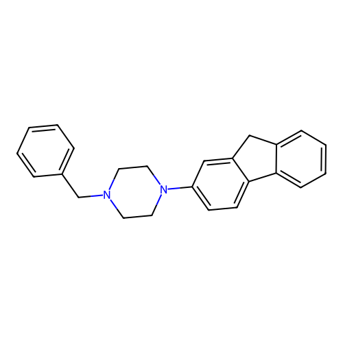 1-benzyl-4-(9H-fluoren-2-yl)piperazine structure