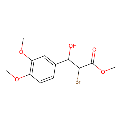 Methyl 2-bromo-3-(3,4-dimethoxyphenyl)-3-hydroxypropanoate structure