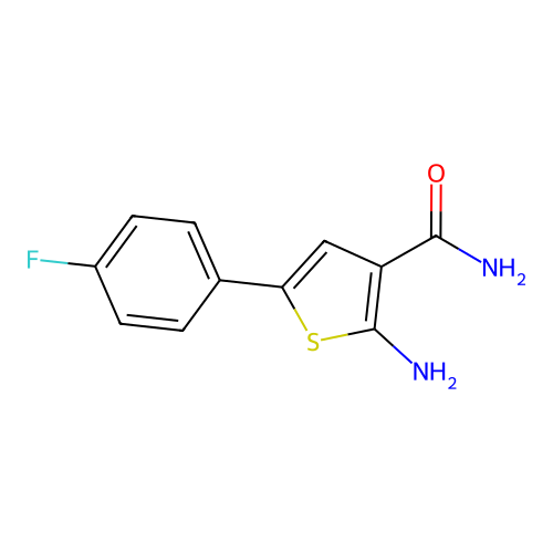 2-Amino-5-(4-fluorophenyl)thiophene-3-carboxamide structure