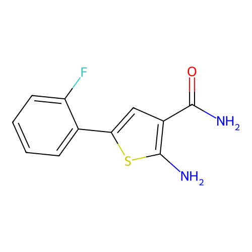 2-Amino-5-(2-fluorophenyl)thiophene-3-carboxamide structure