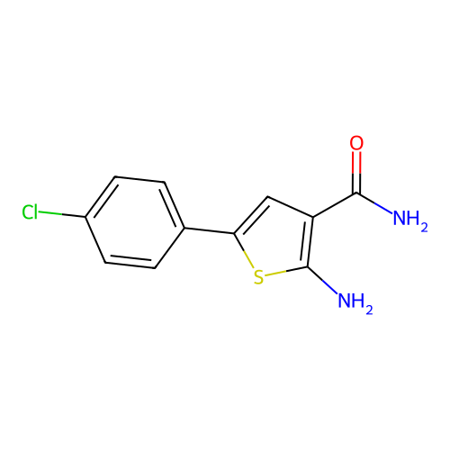 2-Amino-5-(4-chlorophenyl)thiophene-3-carboxamide structure
