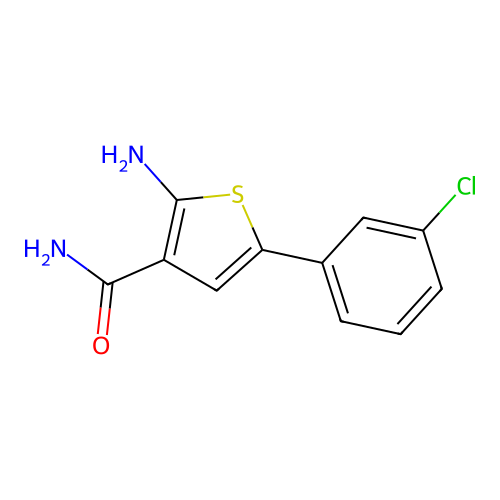 2-Amino-5-(3-chlorophenyl)thiophene-3-carboxamide structure