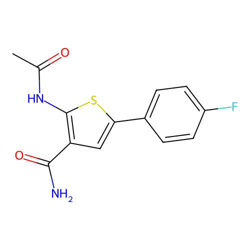 3-Thiophenecarboxamide, 2-(acetylamino)-5-(4-fluorophenyl)- structure