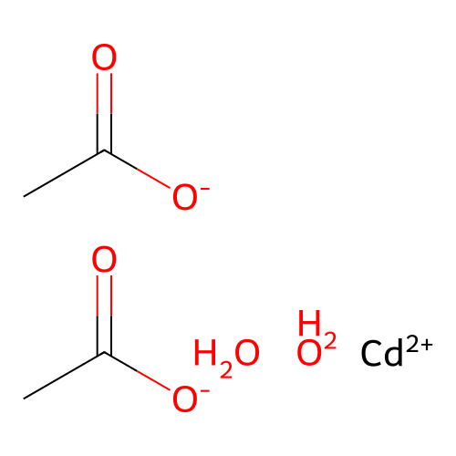 Cadmium acetate, dihydrate structure