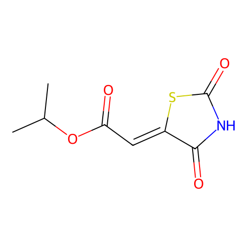 (Z)-isopropyl 2-(2,4-dioxothiazolidin-5-ylidene)acetate structure