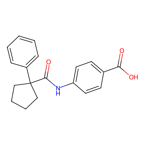 4-{[(1-Phenylcyclopentyl)carbonyl]amino}benzoic acid structure