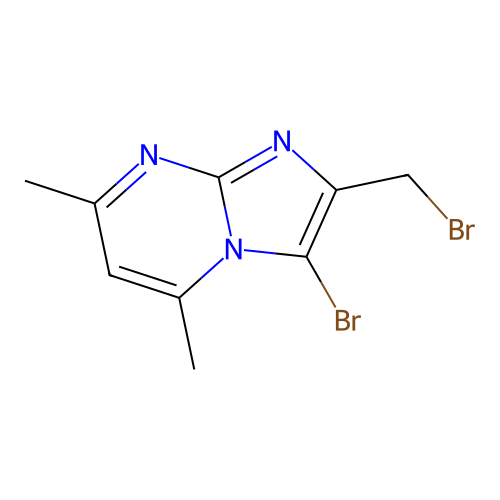 3-Bromo-2-(bromomethyl)-5,7-dimethylimidazo[1,2-a]pyrimidine structure
