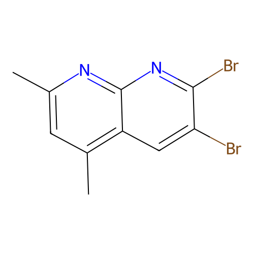 2,3-Dibromo-5,7-dimethyl-1,8-naphthyridine structure