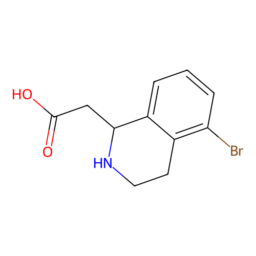 2-(5-Bromo-1,2,3,4-tetrahydroisoquinolin-1-yl)acetic acid structure