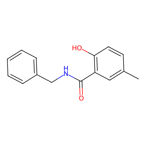 N-benzyl-2-hydroxy-5-methyl-benzamide structure