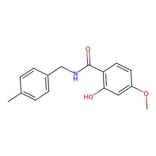 2-hydroxy-4-methoxy-N-[(4-methylphenyl)methyl]benzamide structure