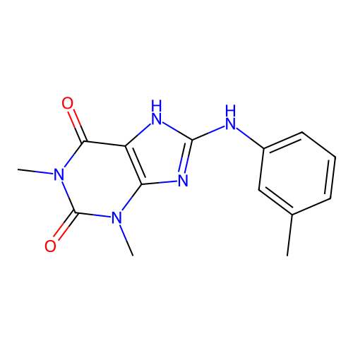 3,9-Dihydro-1,3-dimethyl-8-[(3-methylphenyl)amino]-1H-purine-2,6-dione structure