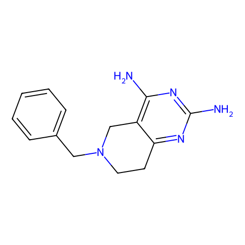 6-benzyl-7,8-dihydro-5H-pyrido[4,3-d]pyrimidine-2,4-diamine structure