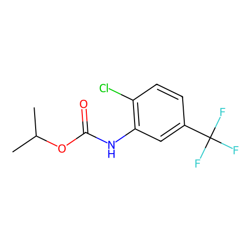 Isopropyl 2-chloro-5-(trifluoromethyl)phenylcarbamate structure