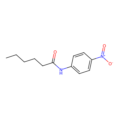 N-(4-nitrophenyl)hexanamide structure