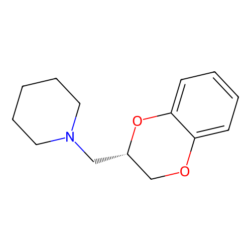 1-[[(3S)-2,3-dihydro-1,4-benzodioxin-3-yl]methyl]piperidine structure