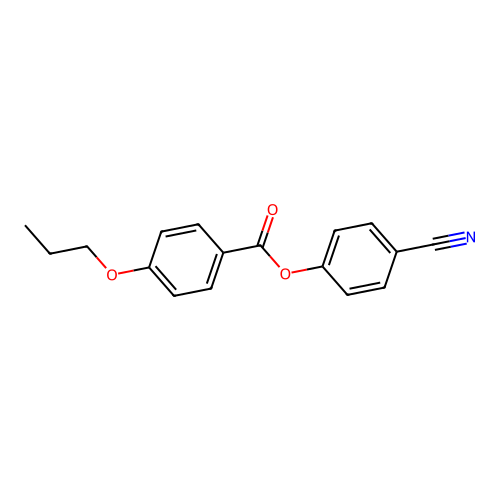 Benzoic acid, 4-propoxy-, 4-cyanophenyl ester structure