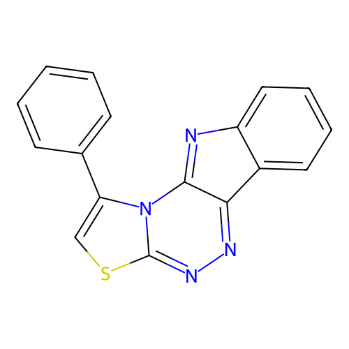 1-Phenyl[1,3]thiazolo[2',3':3,4][1,2,4]triazino[5,6-b]indole structure