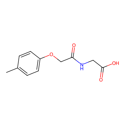 2-[[2-(4-Methylphenoxy)acetyl]amino]acetic acid structure