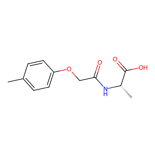 (2-(p-Tolyloxy)acetyl)-L-alanine structure