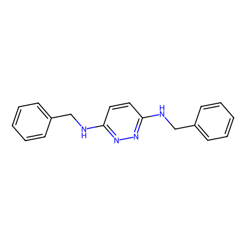N3,N6-dibenzylpyridazine-3,6-diamine structure