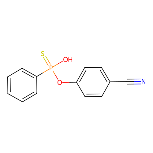 Phosphonothioic acid, phenyl-, O-(4-cyanophenyl) structure