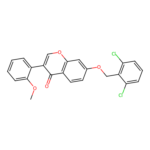 7-[(2,6-Dichlorophenyl)methoxy]-3-(2-methoxyphenyl)chromen-4-one structure