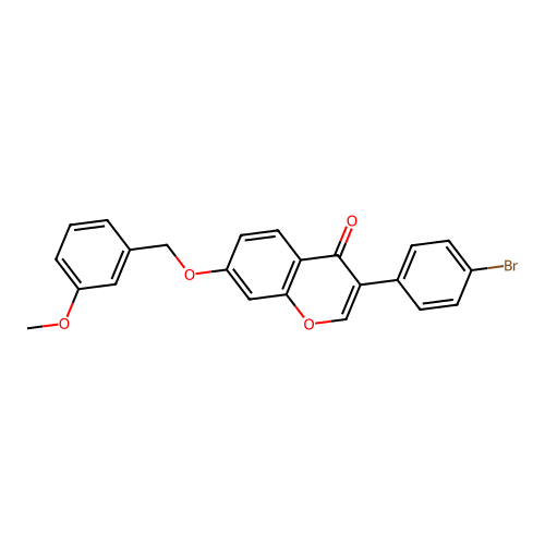 3-(4-Bromophenyl)-7-[(3-methoxyphenyl)methoxy]chromen-4-one structure