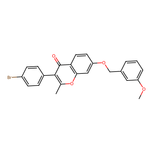 3-(4-Bromophenyl)-7-[(3-methoxyphenyl)methoxy]-2-methylchromen-4-one structure