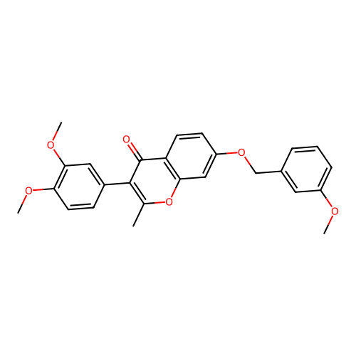 3-(3,4-Dimethoxyphenyl)-7-[(3-methoxyphenyl)methoxy]-2-methylchromen-4-one structure