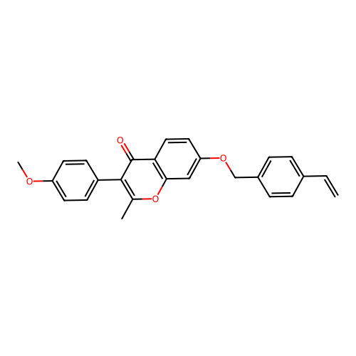 3-(4-Methoxyphenyl)-2-methyl-7-[(4-vinylphenyl)methoxy]chromen-4-one structure