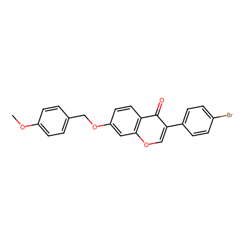 3-(4-Bromophenyl)-7-[(4-methoxyphenyl)methoxy]chromen-4-one structure