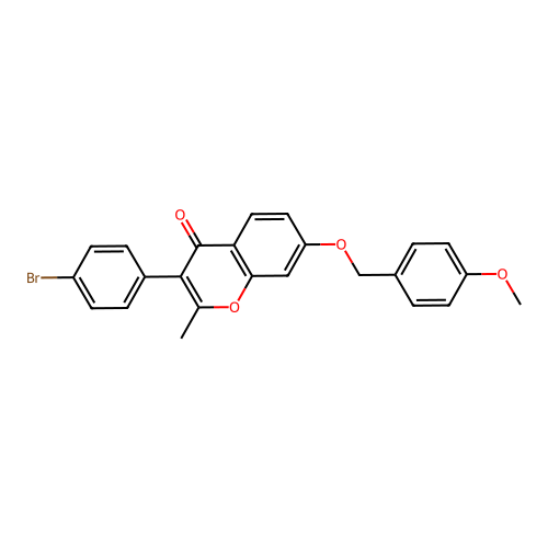 3-(4-Bromophenyl)-7-[(4-methoxyphenyl)methoxy]-2-methylchromen-4-one structure