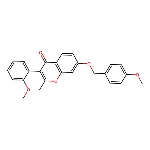 3-(2-Methoxyphenyl)-7-[(4-methoxyphenyl)methoxy]-2-methylchromen-4-one structure