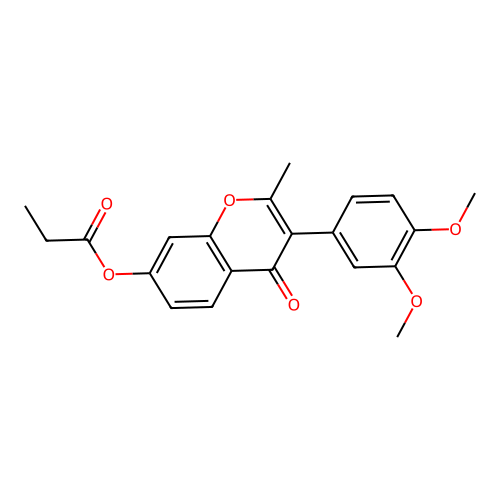 3-(3,4-Dimethoxyphenyl)-2-methyl-4-oxochromen-7-yl propanoate structure