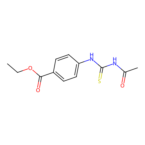 Ethyl 4-(acetylcarbamothioylamino)benzoate structure