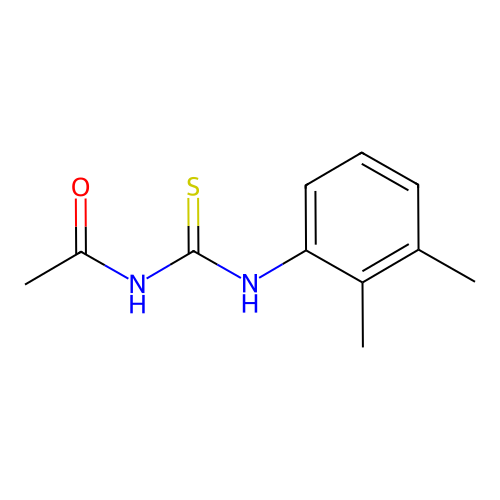 N-acetyl-N'-(2,3-dimethylphenyl)thiourea structure