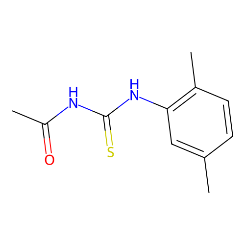 N-[(2,5-dimethylphenyl)carbamothioyl]acetamide structure