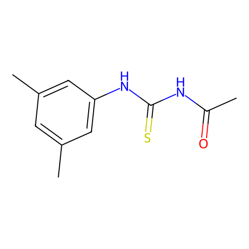 N-[(3,5-dimethylphenyl)carbamothioyl]acetamide structure